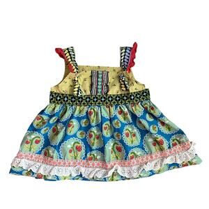 Matilda Jane Size 4 Wonderful Parade Love Bug Strawberry Knit Top